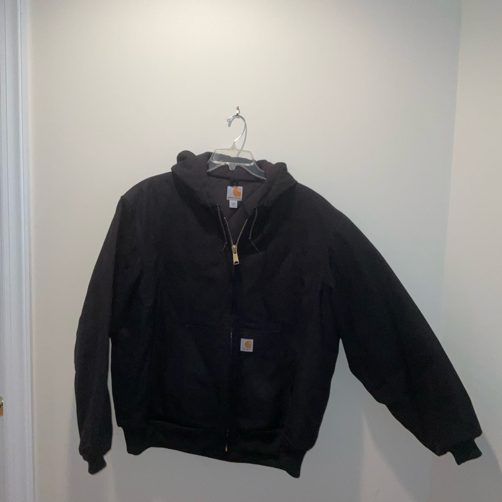 LIKE NEW CARHARTT MEN’S XL BLACK WASHED DUCK ACTIVE JACKET